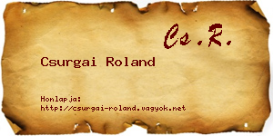 Csurgai Roland névjegykártya