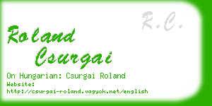 roland csurgai business card
